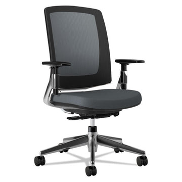 HON® Lota Series Mesh Mid-back Work Chair, Supports Up To 250 Lb, 17.13" To 21.13" Seat Height, Charcoal Seat-back, Black Base freeshipping - TVN Wholesale